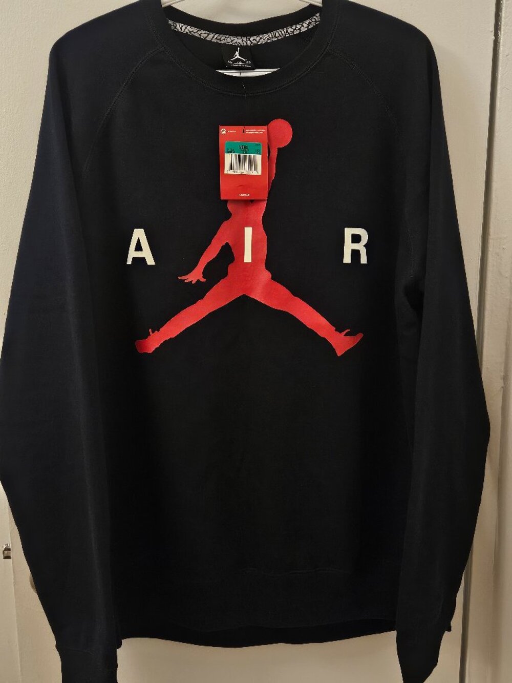 Air Jordan Black Red Jumpman Sweatshirt Sz XL 689014-010